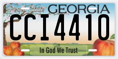 GA license plate CCI4410