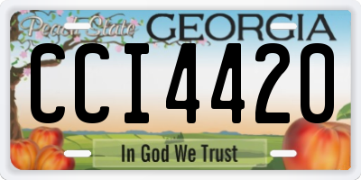 GA license plate CCI4420