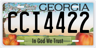 GA license plate CCI4422