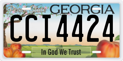 GA license plate CCI4424