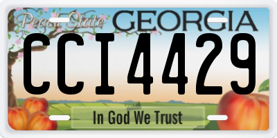 GA license plate CCI4429