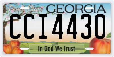 GA license plate CCI4430