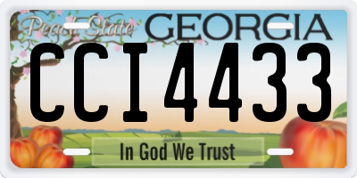 GA license plate CCI4433