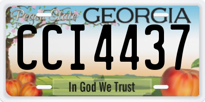 GA license plate CCI4437