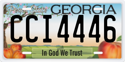 GA license plate CCI4446
