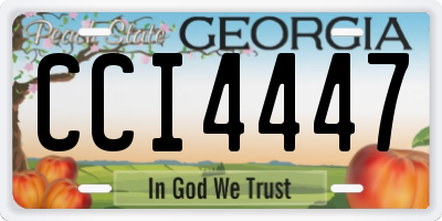GA license plate CCI4447