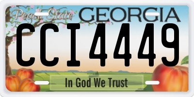 GA license plate CCI4449