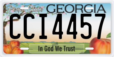 GA license plate CCI4457