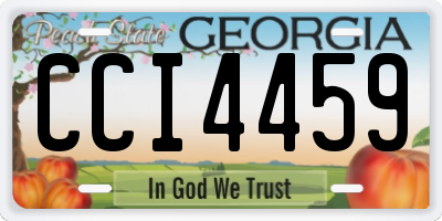 GA license plate CCI4459