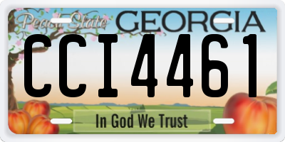 GA license plate CCI4461