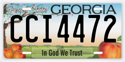 GA license plate CCI4472