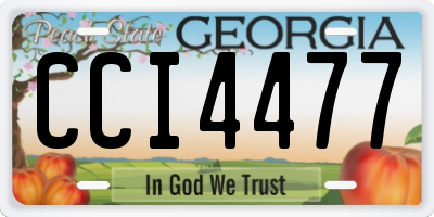 GA license plate CCI4477