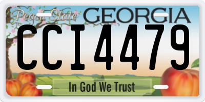 GA license plate CCI4479
