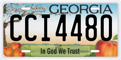 GA license plate CCI4480