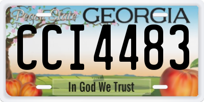 GA license plate CCI4483