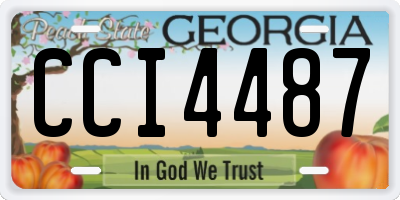 GA license plate CCI4487