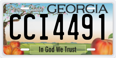 GA license plate CCI4491