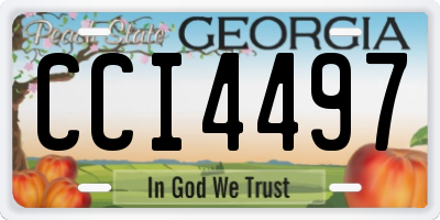 GA license plate CCI4497