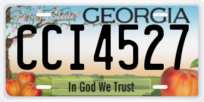 GA license plate CCI4527