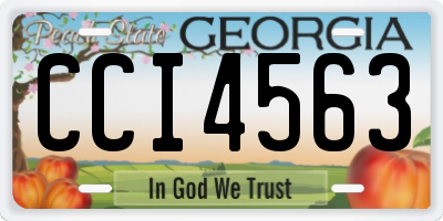 GA license plate CCI4563