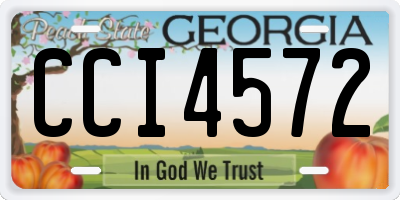 GA license plate CCI4572