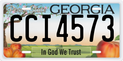 GA license plate CCI4573