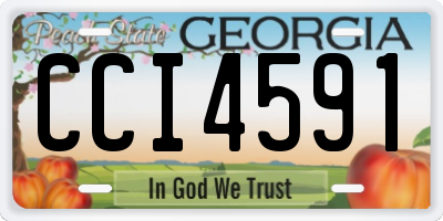 GA license plate CCI4591