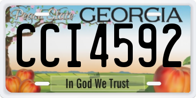 GA license plate CCI4592