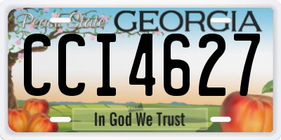 GA license plate CCI4627