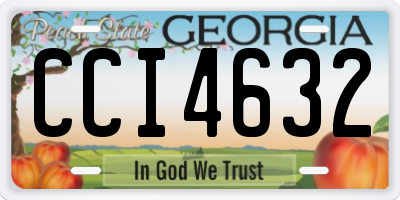 GA license plate CCI4632