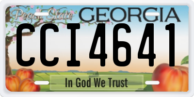 GA license plate CCI4641