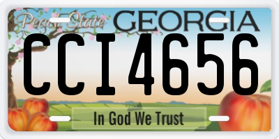 GA license plate CCI4656