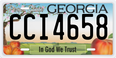 GA license plate CCI4658