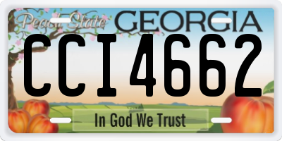 GA license plate CCI4662