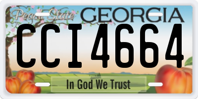 GA license plate CCI4664