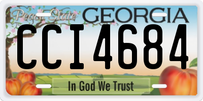 GA license plate CCI4684