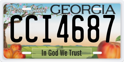 GA license plate CCI4687