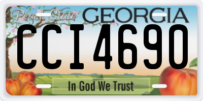 GA license plate CCI4690