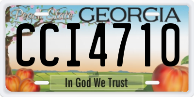 GA license plate CCI4710