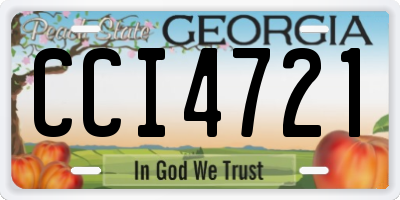 GA license plate CCI4721