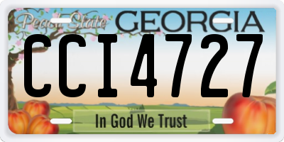 GA license plate CCI4727