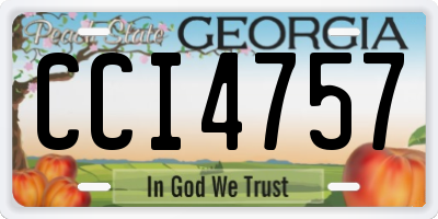 GA license plate CCI4757