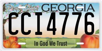 GA license plate CCI4776