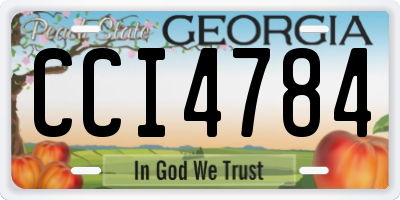 GA license plate CCI4784
