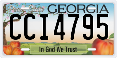 GA license plate CCI4795