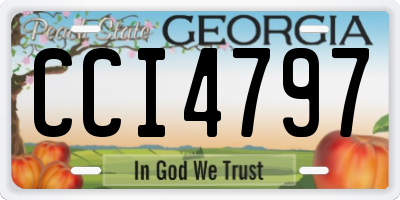 GA license plate CCI4797