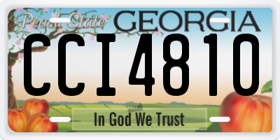 GA license plate CCI4810