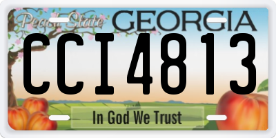 GA license plate CCI4813