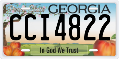 GA license plate CCI4822