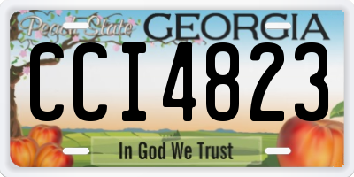 GA license plate CCI4823